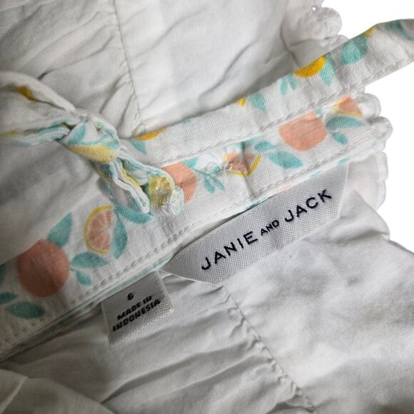 Janie & Jack Citrus Stripe Seersucker Dress Size: 6 - Picture 3 of 6